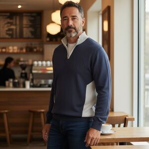 Callaway Golf Pullover 1/4 Zip XL Blue Grey Sweater Long Sleeve  Men